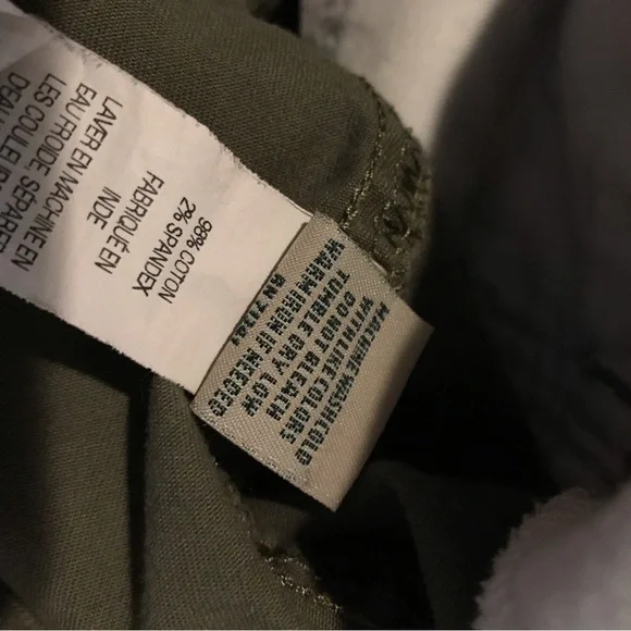 L. L. Bean Women's Shorts Size 10 Green Cargo Pockets Drawstring Cotton Spandex - Picture 4 of 9